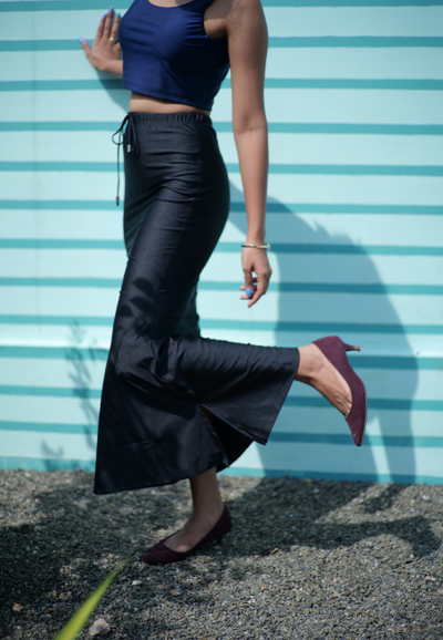 Black Shimmer Saree Shapewear