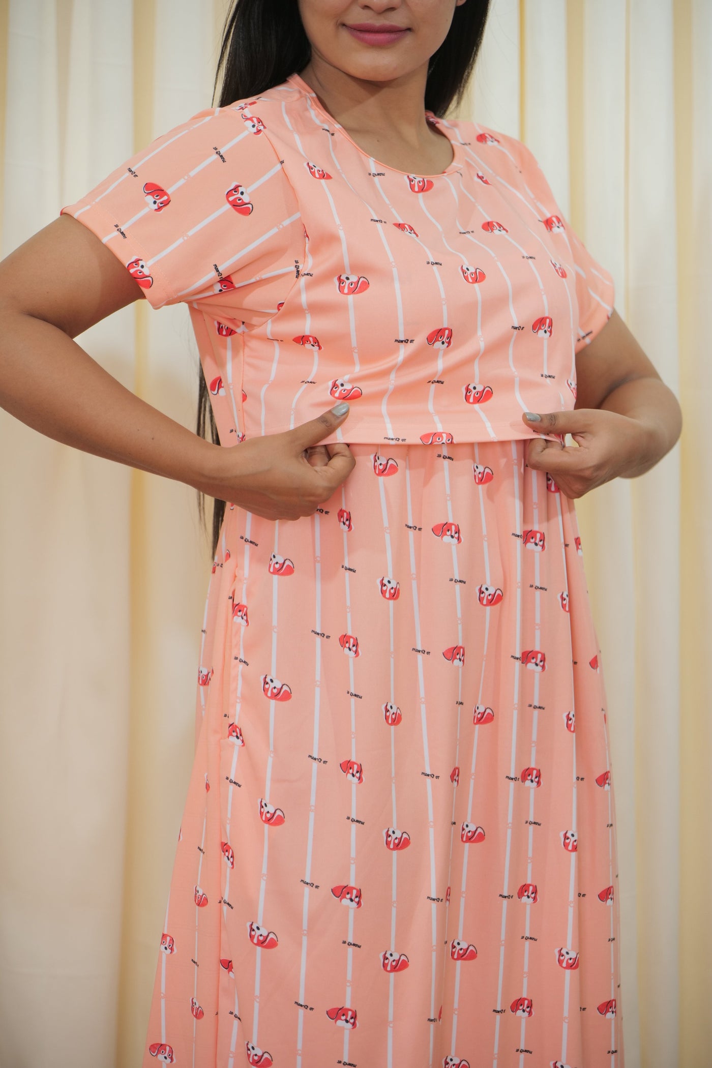 Puppy Peach Maternity Loungewear
