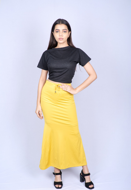Mango yellow Saree Shapewear