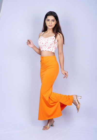 Orange  Saree Shapewear